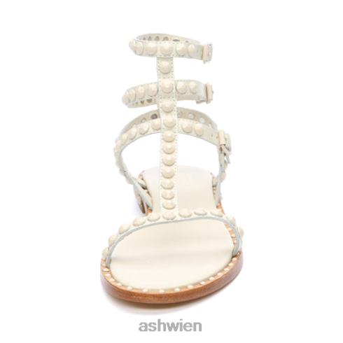 Flache Sandale mit farblich abgestimmten Nieten von Play Bis Frauen Talk HH4JJ60 ASH Sandalen