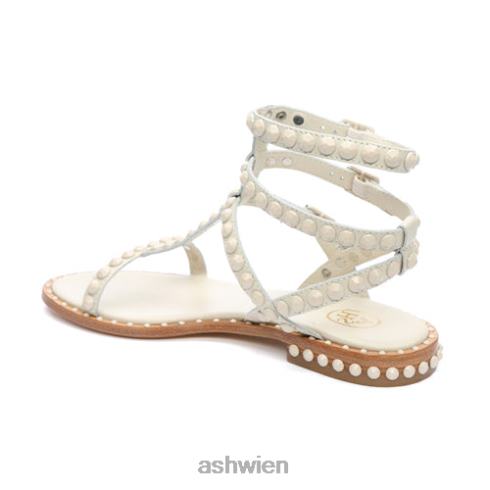 Flache Sandale mit farblich abgestimmten Nieten von Play Bis Frauen Talk HH4JJ60 ASH Sandalen