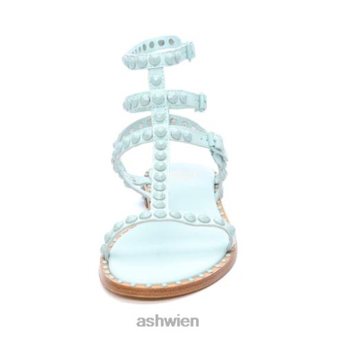 Flache Sandale mit farblich abgestimmten Nieten von Play Bis Frauen nebliges Blau/nebliges Blau HH4JJ59 ASH Sandalen