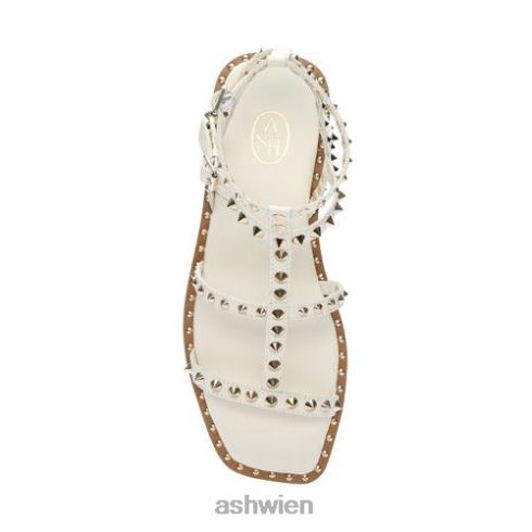 Maeva flache Sandale mit eckiger Zehenpartie und Nieten Frauen makellos HH4JJ73 ASH Sandalen