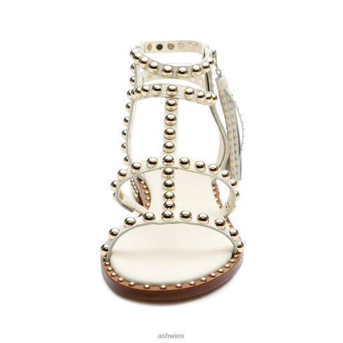 Power-flache Sandale mit Nieten und Quasten Frauen makellos HH4JJ69 ASH Sandalen