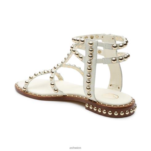 Power-flache Sandale mit Nieten und Quasten Frauen makellos HH4JJ69 ASH Sandalen