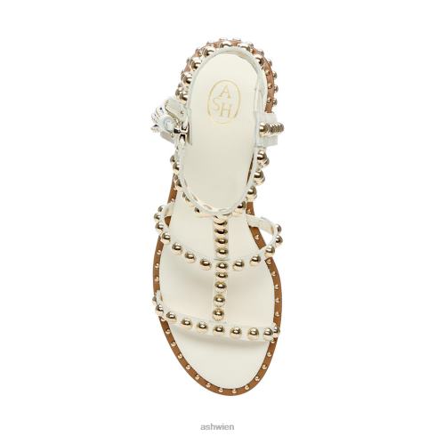 Power-flache Sandale mit Nieten und Quasten Frauen makellos HH4JJ69 ASH Sandalen