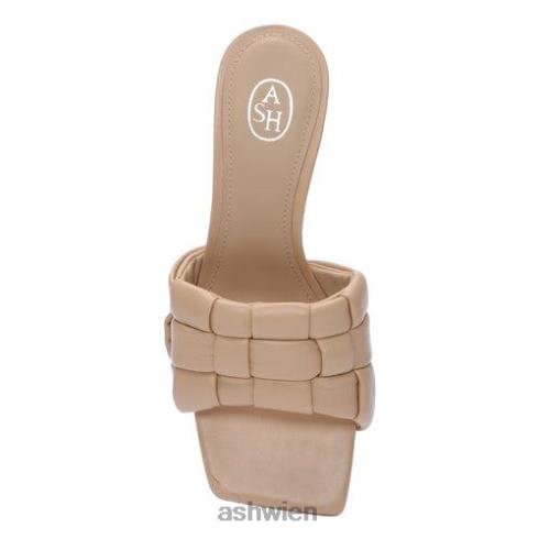 Kim gewebte Kitten-Heel-Sandale Frauen Haut HH4JJ84 ASH Sandalen