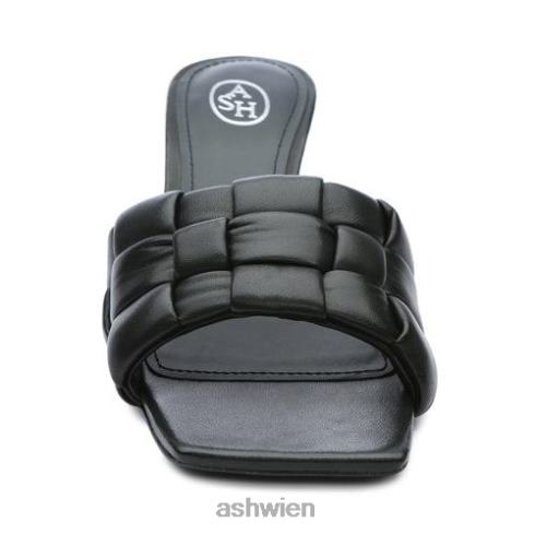 Kim gewebte Kitten-Heel-Sandale Frauen Schwarz HH4JJ83 ASH Sandalen