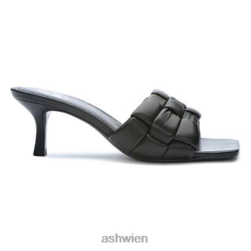 Kim gewebte Kitten-Heel-Sandale Frauen Schwarz HH4JJ83 ASH Sandalen