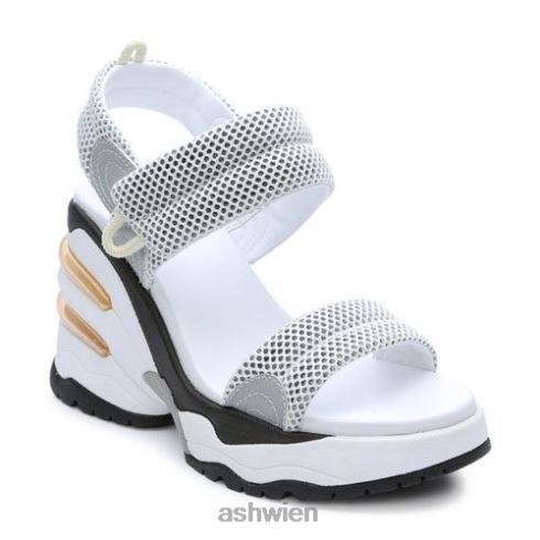 Cosmos-Plateau-Keilsandale Frauen Weißsilber HH4JJ34 ASH Sandalen