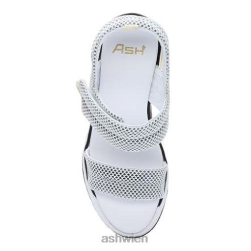 Cosmos-Plateau-Keilsandale Frauen Weißsilber HH4JJ34 ASH Sandalen