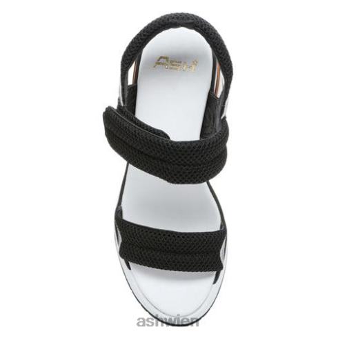 Cosmos-Plateau-Keilsandale Frauen schwarzes Silber HH4JJ35 ASH Sandalen