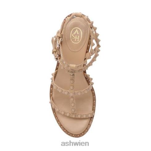 Jen Bis selbstbesetzte Sandale mit Blockabsatz Frauen Haut HH4JJ71 ASH Sandalen