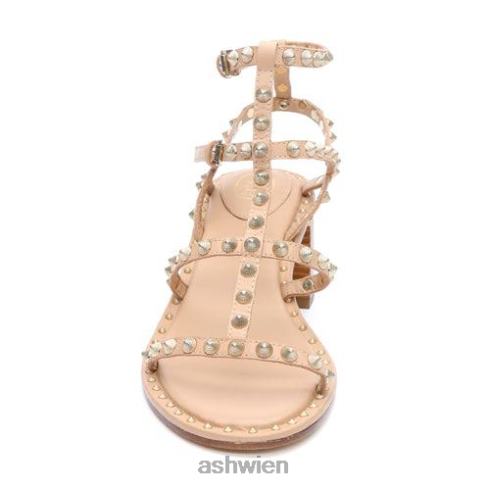 Jen-Sandale mit Blockabsatz und Nieten Frauen Haut HH4JJ38 ASH Sandalen