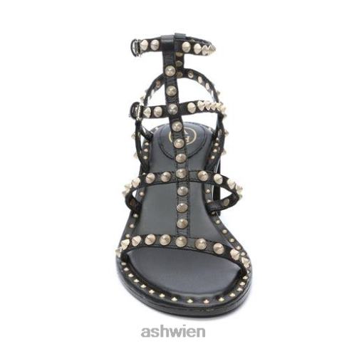 Jen-Sandale mit Blockabsatz und Nieten Frauen Schwarz HH4JJ36 ASH Sandalen