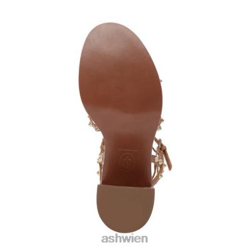 Jen-Sandale mit Blockabsatz und Nieten Frauen neuer Zimt HH4JJ37 ASH Sandalen