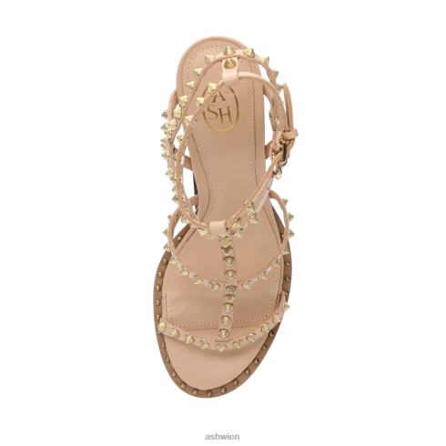 Kenya-Sandale mit hohem Absatz und Nieten Frauen Haut HH4JJ45 ASH Sandalen