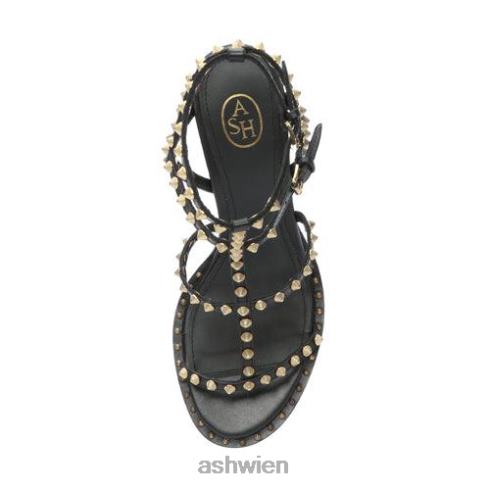 Kenya-Sandale mit hohem Absatz und Nieten Frauen Schwarz HH4JJ44 ASH Sandalen