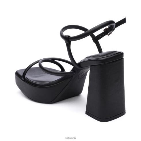 Wanda Bis Riemchen-Plateaukleid-Sandale Frauen Schwarz HH4JJ46 ASH Sandalen