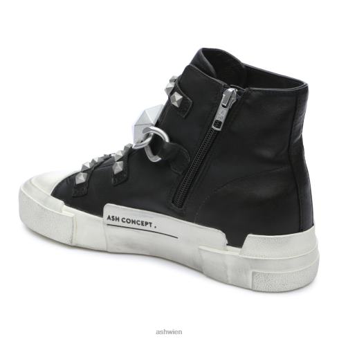 High-Top-Sneaker mit Galaxy-Kettennieten Frauen schwarzes Silber HH4JJ33 ASH Turnschuhe