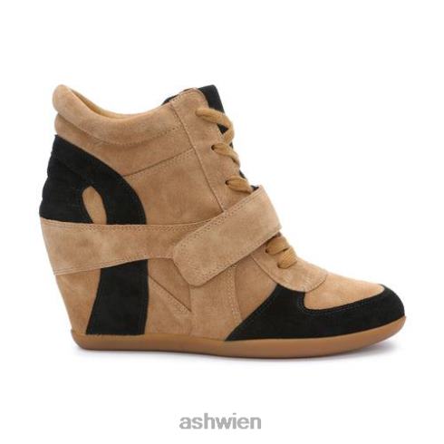 Sneaker mit Bowie-Keilabsatz Frauen goldbraun/schwarz HH4JJ15 ASH Turnschuhe