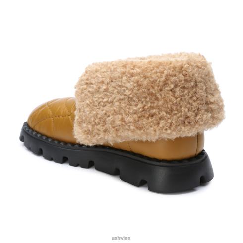 Winterstiefelette Jennie aus Kunstfell-Nylon Frauen goldbraun HH4JJ93 ASH Stiefel