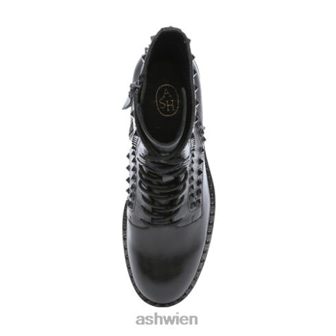 Xins Motorradstiefel mit Nieten Frauen Schwarz HH4JJ87 ASH Stiefel