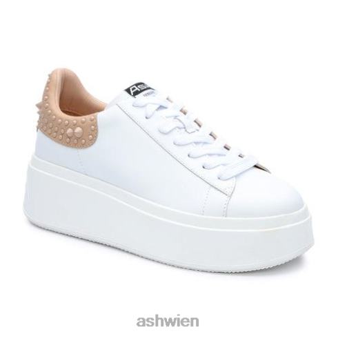 Moby Studs Plateau-Sneaker mit Nieten Frauen weiße Haut HH4JJ3 ASH Turnschuhe