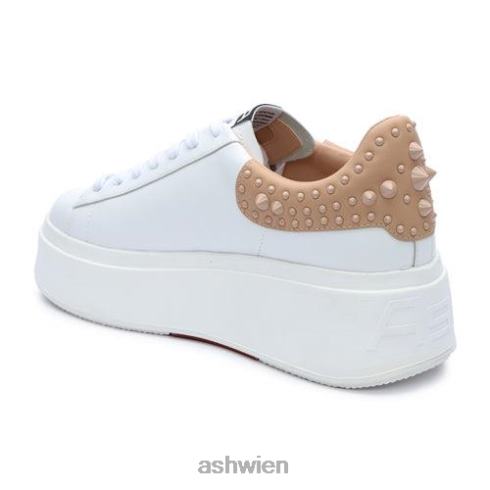 Moby Studs Plateau-Sneaker mit Nieten Frauen weiße Haut HH4JJ3 ASH Turnschuhe