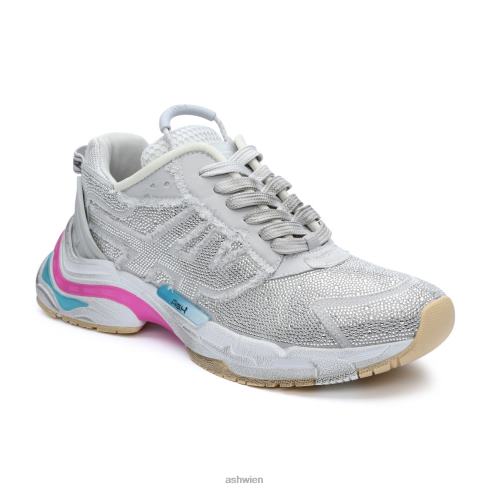 Race-Mode-Sneaker mit Strass und Glitzer Frauen Silber HH4JJ11 ASH Turnschuhe