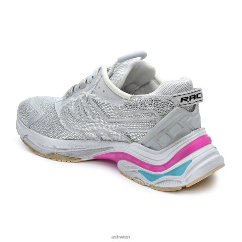 Race-Mode-Sneaker mit Strass und Glitzer Frauen Silber HH4JJ11 ASH Turnschuhe