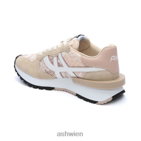 giftiger Mode-Sneaker Frauen Eierlikör/Rosasalz/Weiß HH4JJ19 ASH Turnschuhe