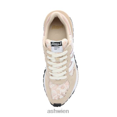 giftiger Mode-Sneaker Frauen Eierlikör/Rosasalz/Weiß HH4JJ19 ASH Turnschuhe