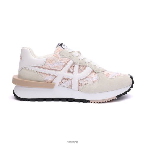 giftiger Mode-Sneaker Frauen cremefarben/rosasalz HH4JJ20 ASH Turnschuhe